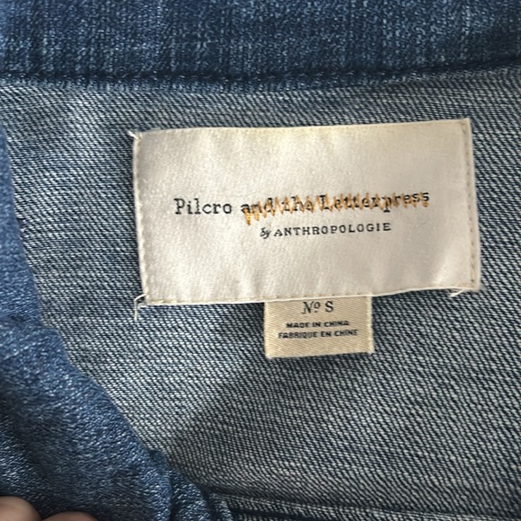 Pilcro and the Letterpress by Anthropologie Beaded Denim Jacket - Picture 2 of 3